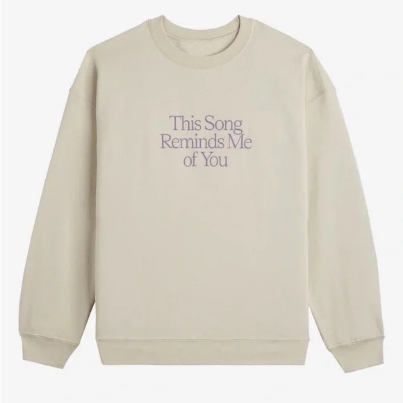 LONELY GHOST Sweaters - Lonely Ghost | this song reminds me of you crewneck